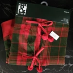 Place & Time Christmas Tree Skirt 48 Inches Red And Black Plaid Nostalgia. Fixed Price $18.99.