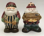 Debbie Mumm Sakura Woodland Santa Salt Pepper Shakers Christmas Holiday. Fixed Price $12.99.