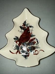 Lenox Winter Greetings Cardinal Christmas Tree Shaped Candy Dish. Fixed Price $8.00.