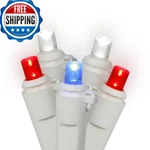 Vickerman 25' Red-white-blue 50-LED Wide Angle Christmas Lights Wire. Fixed Price $44.55.
