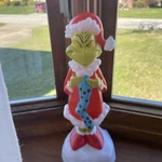 Dr Seuss Grinch Gemmy Blow Mold 14 Table Top Light Up W/battery. Fixed Price $38.50.