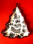 Grasslands Road Christmas Tree Plate/ Tray/platter Red & Black 12.5 X 11". Fixed Price $52.00.