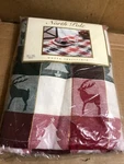 Plaid Christmas Tablecloth Oblong 102X60 North Pole Cotton Avon Home Fashions. Fixed Price $49.99.