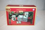 Spode Christmas Tree 5-PIECE Tin Set With 2 Mugs, Coasters, 1. Fixed Price $18.76.