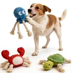 Squeaky Ocean Animal Knot Chew Interactive Playing Tug Toys For Dogs. Fixed Price $22.79.