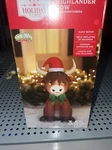 Gemmy Holiday Time Airblown Inflatable Christmas Scottish Highlander Cow 3.5'. Fixed Price $49.95.