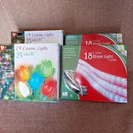Holiday Living 25 Ct Ceramic C9 & 18FT Rope Christmas Lights (4 Boxes Total) New. Fixed Price $19.00.