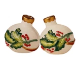 New 2004 Fitz And Floyd Noel Classique Salt & Pepper Shaker Christmas Ornaments. Fixed Price $12.60.