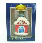 New, Matrix Collections, Blown Glass Church Christmas Ornament With Glitter. Fixed Price $7.98.