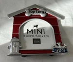 Mini Picture Frame Red Top Dog House Ornament Square Christmas Photo Gift Diy. Fixed Price $10.99.
