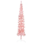 Vidaxl Slim Artificial Half Christmas Tree With Stand Pink 8 Ft. Fixed Price $39.09.