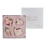 Kurt Adler NB0017G Noble Gems Glass Baby Girl Ornament, 4 Piece Set For Chris.... Fixed Price $97.78.