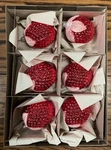 Vtg Old World Christmas Blown Glass Orns, Lge Frosted Leaf Strawberry Set Of 6. Fixed Price $69.95.
