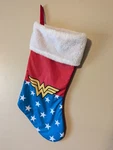 Wonder Woman Grupo Ruz Dc Superhero Colorful 16-IN Christmas Stocking White Cuff. Fixed Price $14.99.
