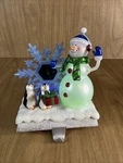 Costco Picture Frame Christmas Stocking Holder Color-changing Lights Snowman. Fixed Price $15.99.