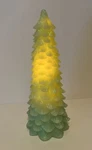 Illuminating Flickering Glittery Lighted Green Christmas Tree. Fixed Price $18.95.