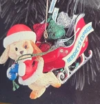 1995 Hersheys Express Carlton Cards Retro Christmas Ornament Dog Kiss. Fixed Price $20.21.