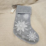 Holiday Lane Christmas Stocking Gray Silver Glitter Gems Snowflakes New. Fixed Price $24.99.