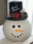 10 Holiday Winter Decor Frosted Frosty Snowman Head Merry Christmas Hat #3. Fixed Price $39.00.