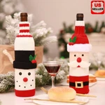 Red Wine Bottle Cover Bags Snowman Santa Claus Christmas Decoration Table Xmas. Fixed Price $6.98.