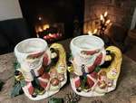 Fitz & Floyd Omnibus 1994 Santa Claus Mug Christmas Holiday Collectible Cup Toys. Fixed Price $19.95.