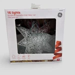 Ge Holiday Classics 11 16 Light Silver Glittered Bethlehem Star Tree Top Mount. Fixed Price $42.46.