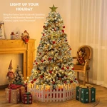7.5FT/6FT Prelit Artificial Christmas Tree W/ Lights Snow Flocked Holiday Decor&. Fixed Price $85.99.