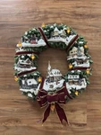 The Hamilton Collection Thomas Kincaid Christmas Wreath (15" Diameter). Fixed Price $79.99.