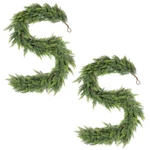 2PCS Real Touch Juniper Garland For Christmas Holiday Seasonal Home Decor, 6FT. Fixed Price $74.99.