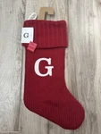Target Wondershop Red Monogram Knit Christmas Stocking Initial "g Lined. Fixed Price $24.99.