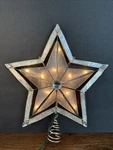 Capiz Shell Light 5 Point Large Star Treetopper 10IN Ksa Coastal Christmas. Fixed Price $24.00.