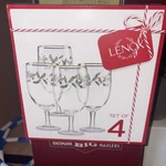 Lenox 849606 Holiday Set Of Iced Beverage Glasses Gold Rim 14OZ Christmas New. Fixed Price $40.00.