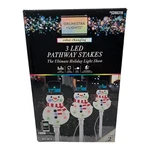 Gemmy Orchestra Of Lights Color-changing Led Snowman Pathway Stakes 3 Pk. Fixed Price $44.99.