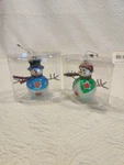 Celebrate The Season Snowman Ornaments Plugs Over Christmas Light Vtg 1971. Fixed Price $23.95.