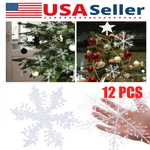 12PCS Classic White Snowflake Ornaments Christmas Tree Holiday Party Home Decor. Fixed Price $7.39.