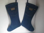 Wrangler Denim Christmas Stocking 19 In. Right Or Left Your Choice. Fixed Price $20.00.