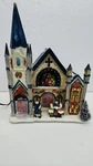 Christmas Delights Porcelain Fiber Optic Village Church 200433 Excellent !. Fixed Price $24.99.