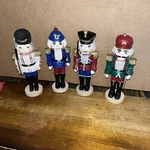 4 Nutcracker Figurines Resin Sculpture Home Decor Christmas Holiday Seasonal. Fixed Price $34.99.
