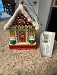 Margaret Cobane Hand Blown Painted Christmas Ornament Our Home New!. Fixed Price $20.00.