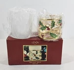 Lenox Holiday Gold Votive Holly Berry Candle Holder Frosted Glass New Unused. Fixed Price $15.00.