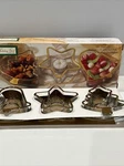 3 Piece Set Holiday Gold Indiana Glass Christmas Candy Dish Candle Holder- Usa. Fixed Price $21.99.