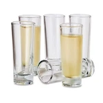 Oggi Tall Shot Glasses W/heavy Base, 6 - Real Set, Cool .... Fixed Price $14.87.