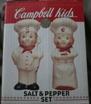 Campbell Kids Salt & Pepper Set 1998 Benjamin Medwin. Fixed Price $11.00.