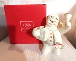 Lenox 2012 Snowman 6.1IN Christmas Porcelain Figurine Ivory & Gold Nib Pre-own. Fixed Price $25.50.