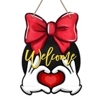 Bolisom Valentine's Day Wood Door Sign Red Love Heart Polka Dot Bow. Fixed Price $10.92.