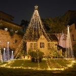 Yescom 4840LED 20' Flag Pole Christmas Tree Light Kit Giant-sized With Star Top. Fixed Price $520.90.