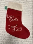Kurt S. Adler Christmas Stocking Dear Santa Was Good At Being Naughty New. Fixed Price $17.77.