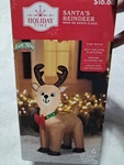 4 Foot Tall Christmas Inflatable Reindeer Air Blown Led Yard Decoration. Fixed Price $24.99.