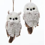 Kurt Adler 5IN Brown White Owl Hanging Ornaments Set Of 2 For Christmas Decor. Fixed Price $18.69.