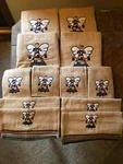 Christmas Bath Hand Finger Towel Set Of 12 Patchwork Angel Holiday Nwt Santens. Fixed Price $36.39.